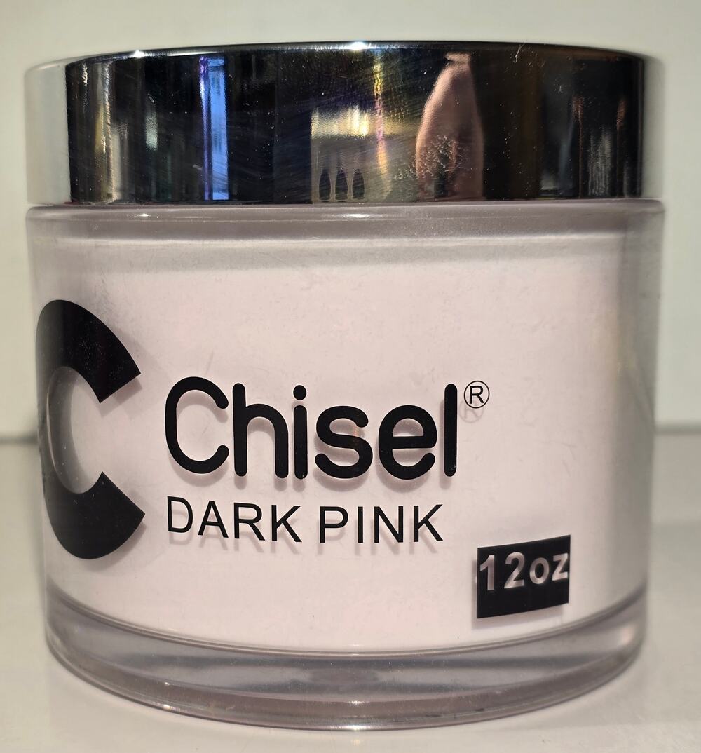 Chisel Dark Pink Acrylic Nail Powder 12oz Refill Professional Nail Art